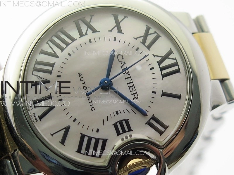 Ballon Bleu 33mm SS RG 3KF 1:1 Best Edition White MOP Dial on SS Bracelet A076