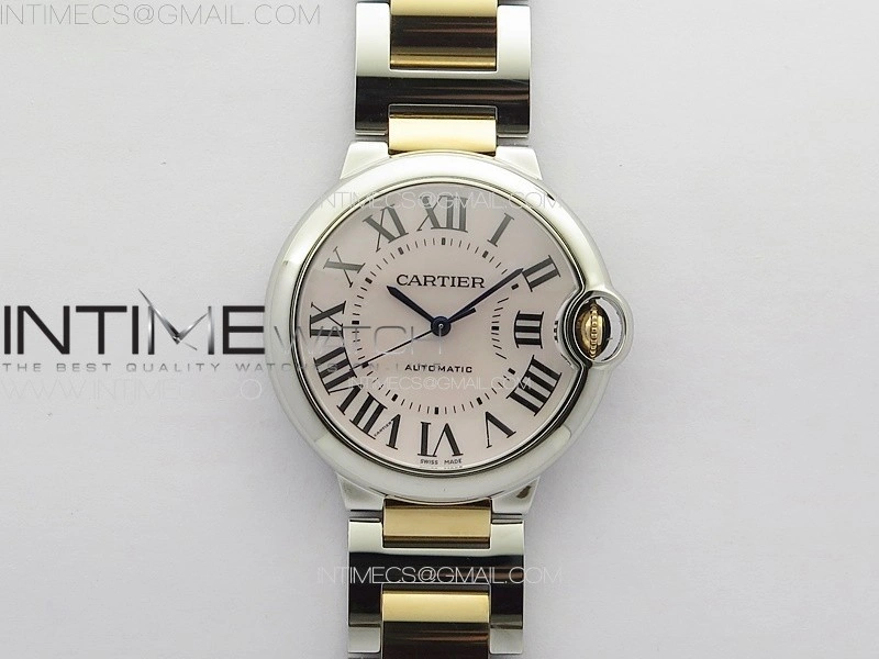 Ballon Bleu 33mm SS RG 3KF 1:1 Best Edition White MOP Dial on SS Bracelet A076