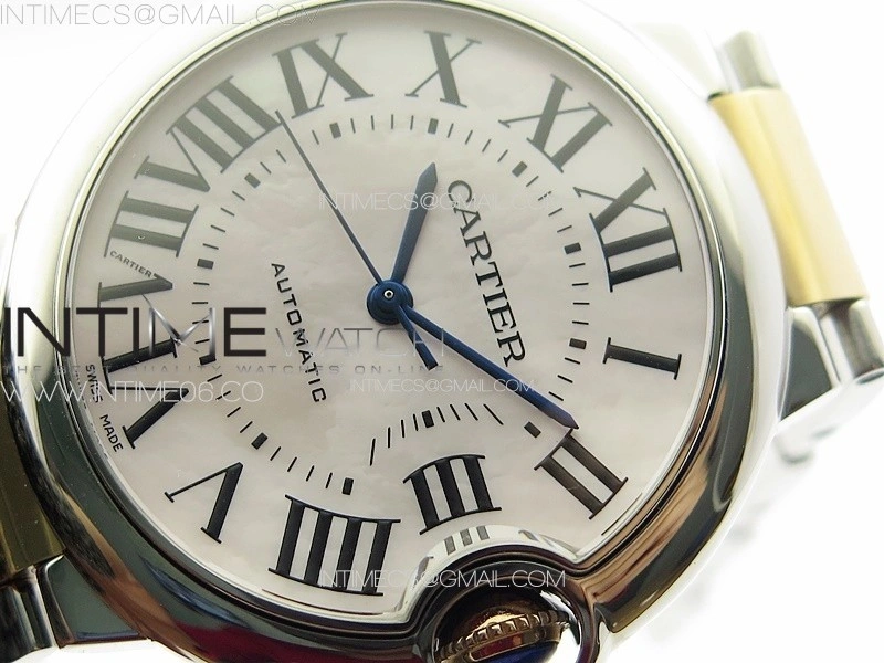 Ballon Bleu 33mm SS RG 3KF 1:1 Best Edition White MOP Dial on SS Bracelet A076