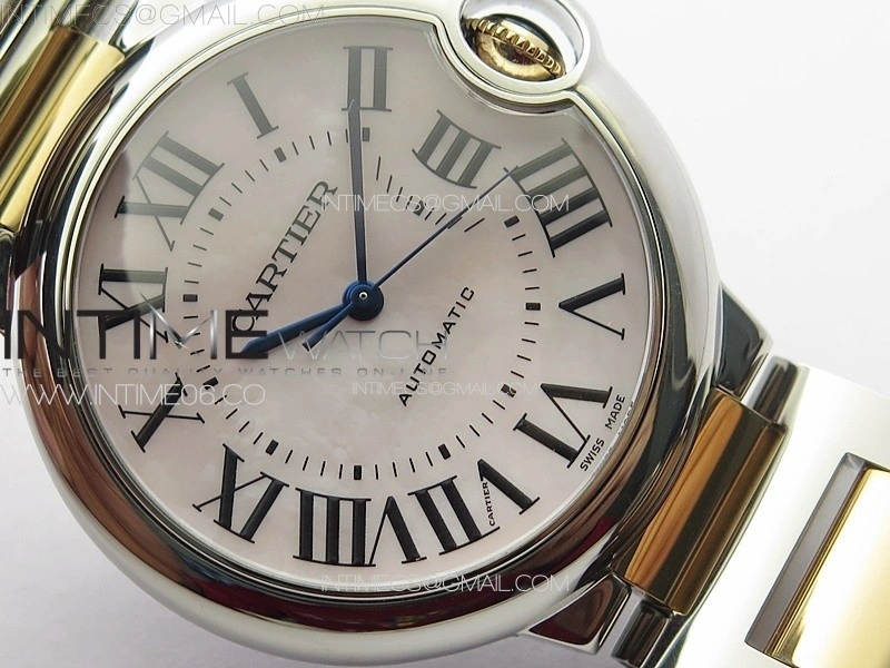 Ballon Bleu 33mm SS RG 3KF 1:1 Best Edition White MOP Dial on SS Bracelet A076