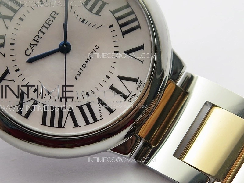 Ballon Bleu 33mm SS RG 3KF 1:1 Best Edition White MOP Dial on SS Bracelet A076