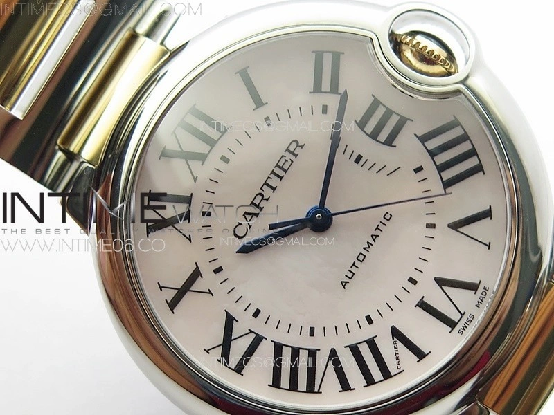 Ballon Bleu 33mm SS RG 3KF 1:1 Best Edition White MOP Dial on SS Bracelet A076