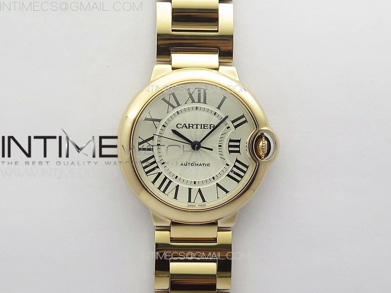 Ballon Bleu 36mm RG 3KF 1:1 Best Edition White Textured Dial on SS Bracelet A076