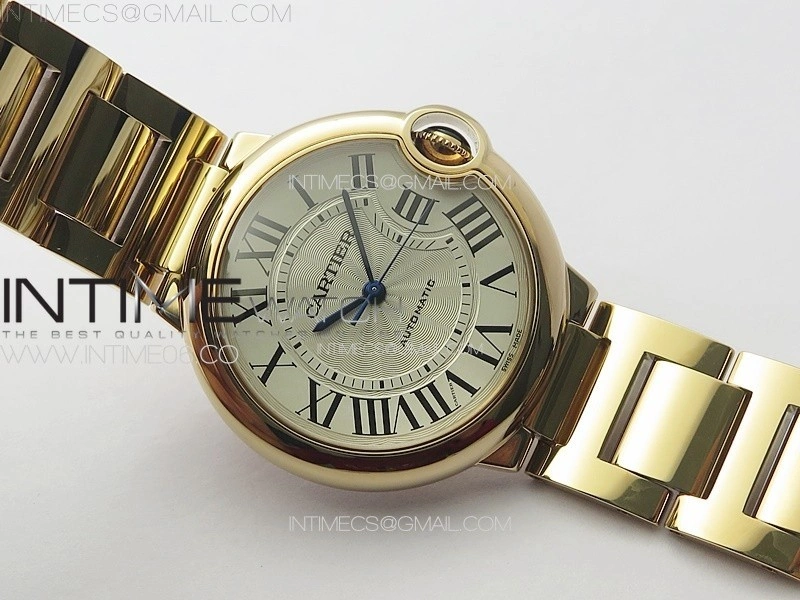 Ballon Bleu 36mm RG 3KF 1:1 Best Edition White Textured Dial on SS Bracelet A076