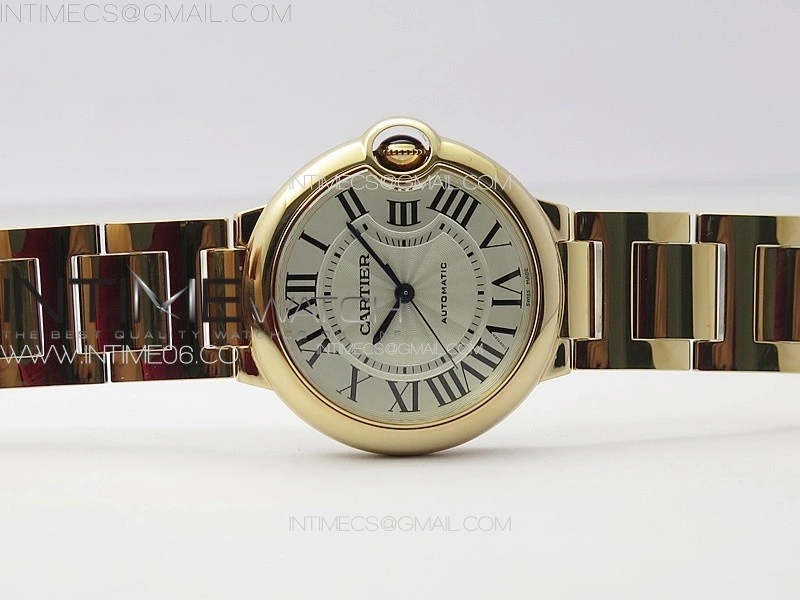 Ballon Bleu 36mm RG 3KF 1:1 Best Edition White Textured Dial on SS Bracelet A076