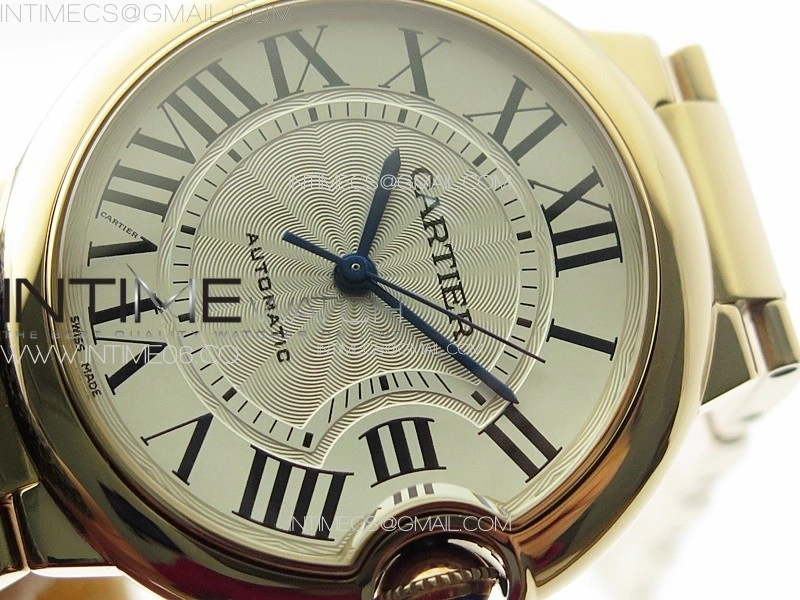 Ballon Bleu 36mm RG 3KF 1:1 Best Edition White Textured Dial on SS Bracelet A076