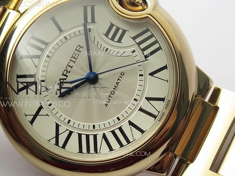 Ballon Bleu 36mm RG 3KF 1:1 Best Edition White Textured Dial on SS Bracelet A076
