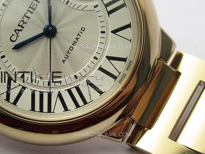 Ballon Bleu 36mm RG 3KF 1:1 Best Edition White Textured Dial on SS Bracelet A076