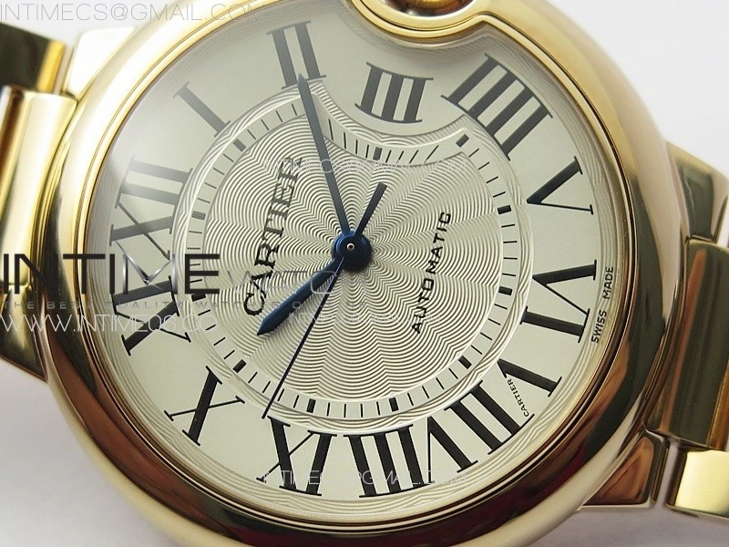 Ballon Bleu 36mm RG 3KF 1:1 Best Edition White Textured Dial on SS Bracelet A076