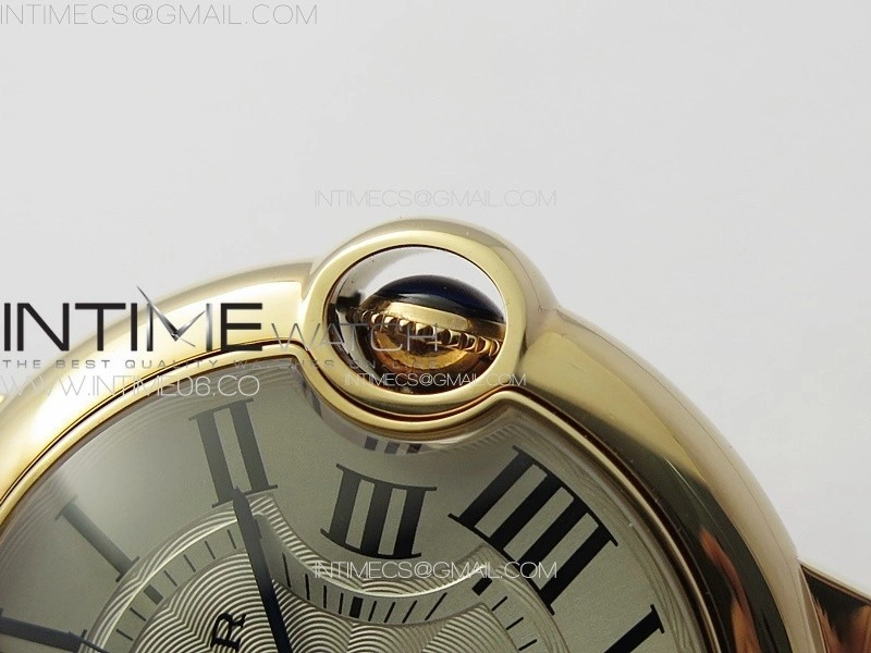 Ballon Bleu 36mm RG 3KF 1:1 Best Edition White Textured Dial on SS Bracelet A076