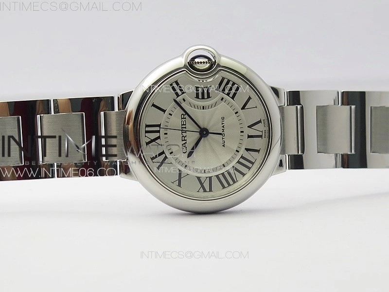 Ballon Bleu 36mm SS 3KF 1:1 Best Edition White Textured Dial on SS Bracelet A076