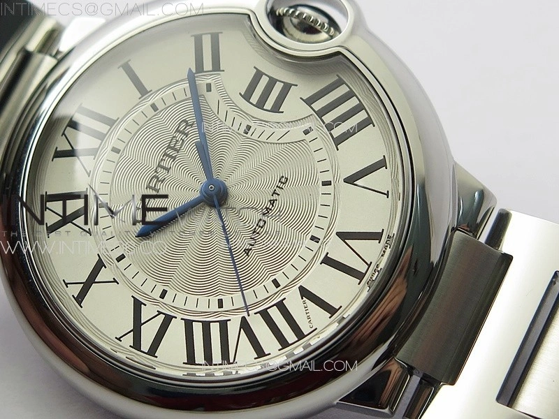 Ballon Bleu 36mm SS 3KF 1:1 Best Edition White Textured Dial on SS Bracelet A076
