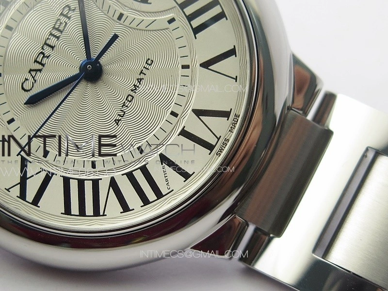 Ballon Bleu 36mm SS 3KF 1:1 Best Edition White Textured Dial on SS Bracelet A076