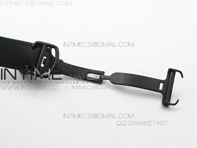 Ballon Bleu 42mm DLC Best Edition Black Dial on Black Nylon Leather Strap A2824