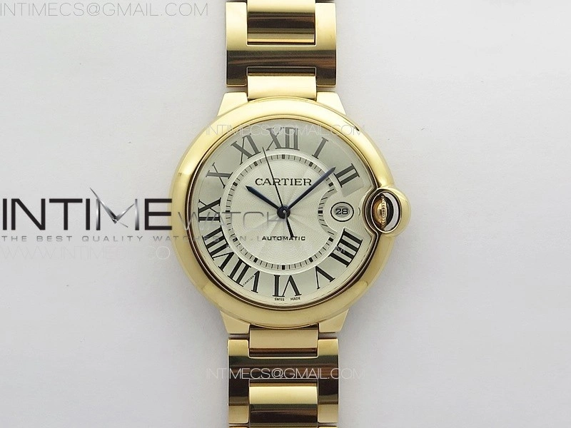 Ballon Bleu 42mm RG 3KF 1:1 Best Edition White Texture Dial on SS Bracelet A2824