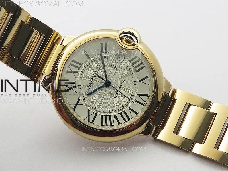 Ballon Bleu 42mm RG 3KF 1:1 Best Edition White Texture Dial on SS Bracelet A2824