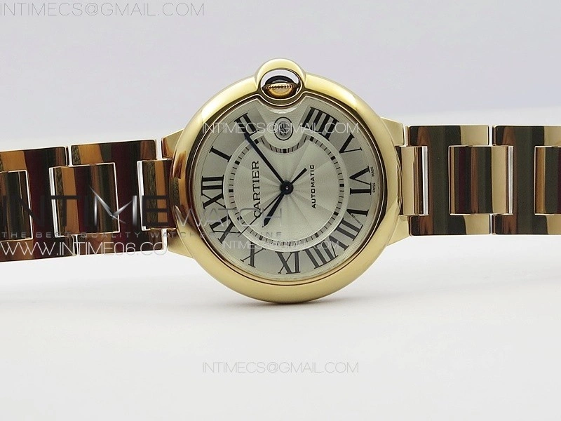 Ballon Bleu 42mm RG 3KF 1:1 Best Edition White Texture Dial on SS Bracelet A2824
