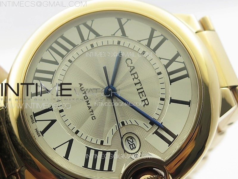 Ballon Bleu 42mm RG 3KF 1:1 Best Edition White Texture Dial on SS Bracelet A2824