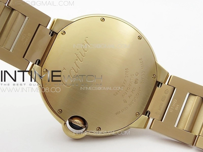 Ballon Bleu 42mm RG 3KF 1:1 Best Edition White Texture Dial on SS Bracelet A2824