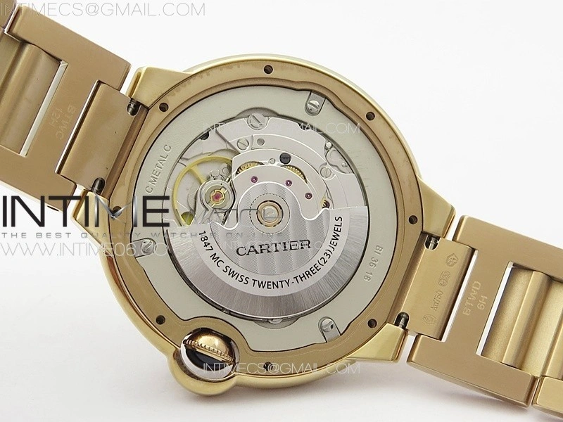 Ballon Bleu 42mm RG 3KF 1:1 Best Edition White Texture Dial on SS Bracelet A2824