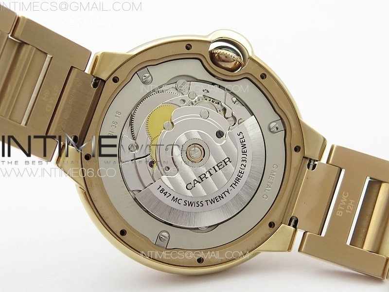 Ballon Bleu 42mm RG 3KF 1:1 Best Edition White Texture Dial on SS Bracelet A2824