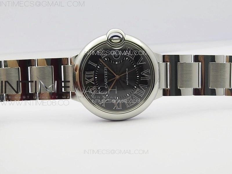 Ballon Bleu 42mm SS 3KF 1:1 Best Edition Black Texture Dial on SS Bracelet A2824