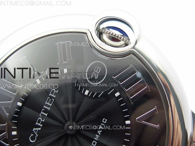 Ballon Bleu 42mm SS 3KF 1:1 Best Edition Black Texture Dial on SS Bracelet A2824