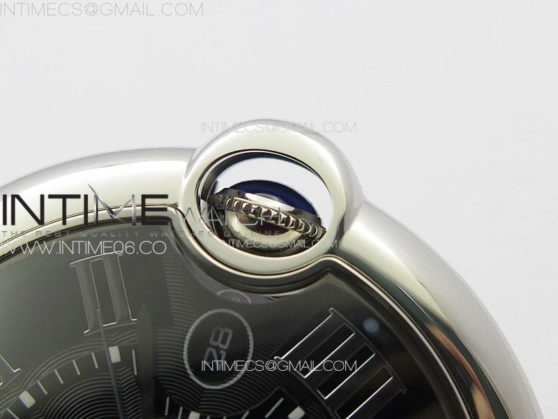 Ballon Bleu 42mm SS 3KF 1:1 Best Edition Black Texture Dial on SS Bracelet A2824