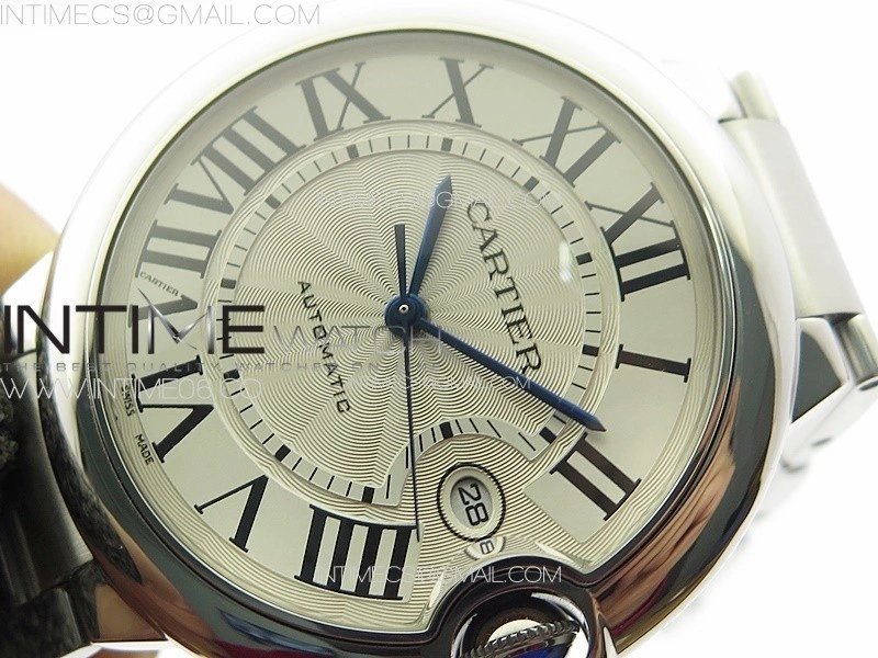 Ballon Bleu 42mm SS 3KF 1:1 Best Edition White Texture Dial on SS Bracelet A2824