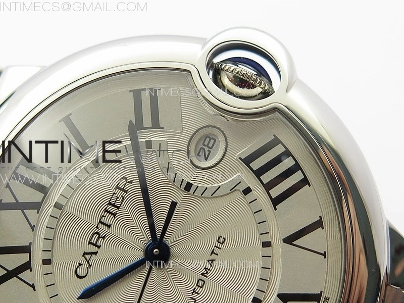 Ballon Bleu 42mm SS 3KF 1:1 Best Edition White Texture Dial on SS Bracelet A2824
