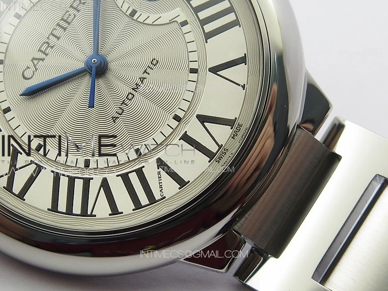 Ballon Bleu 42mm SS 3KF 1:1 Best Edition White Texture Dial on SS Bracelet A2824