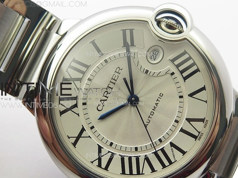 Ballon Bleu 42mm SS 3KF 1:1 Best Edition White Texture Dial on SS Bracelet A2824