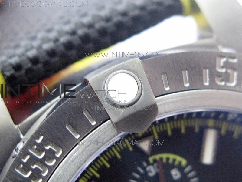 Avenger Bandit Titanium DLC B50 Best Edition Black Dial on Black Yellow Gummy strap A7750