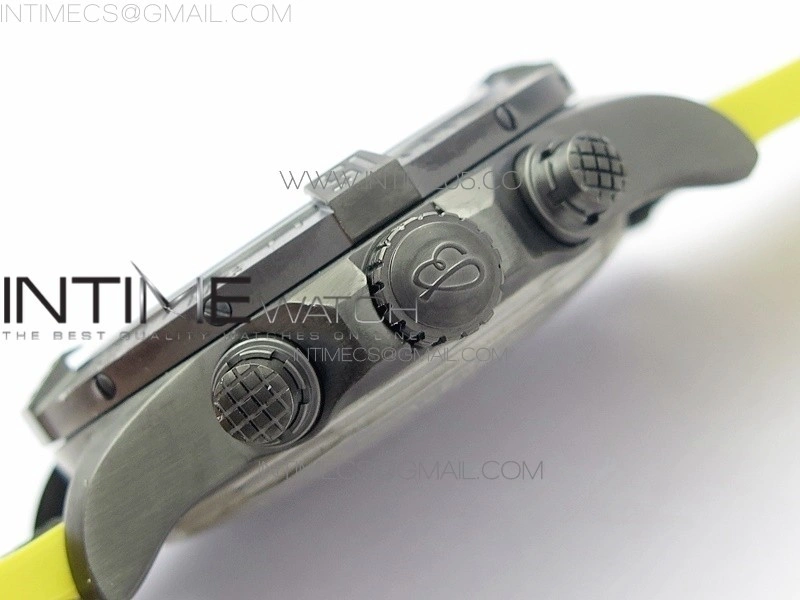 Avenger Bandit Titanium DLC B50 Best Edition Black Dial on Black Yellow Gummy strap A7750