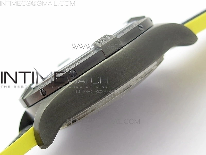 Avenger Bandit Titanium DLC B50 Best Edition Black Dial on Black Yellow Gummy strap A7750