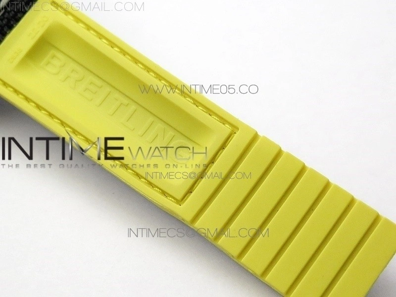 Avenger Bandit Titanium DLC B50 Best Edition Black Dial on Black Yellow Gummy strap A7750