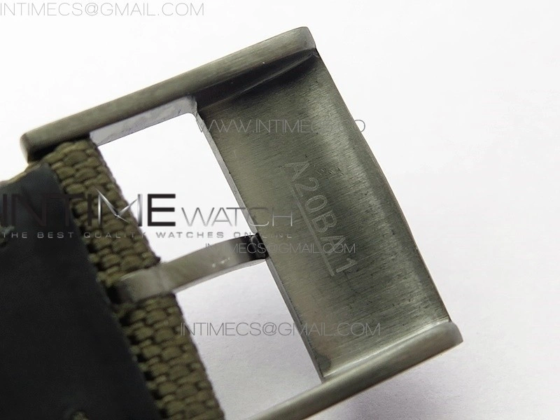 Avenger Bandit Titanium DLC B50 Best Edition Gray Carbon Dial on Green Nylon Strap A7750