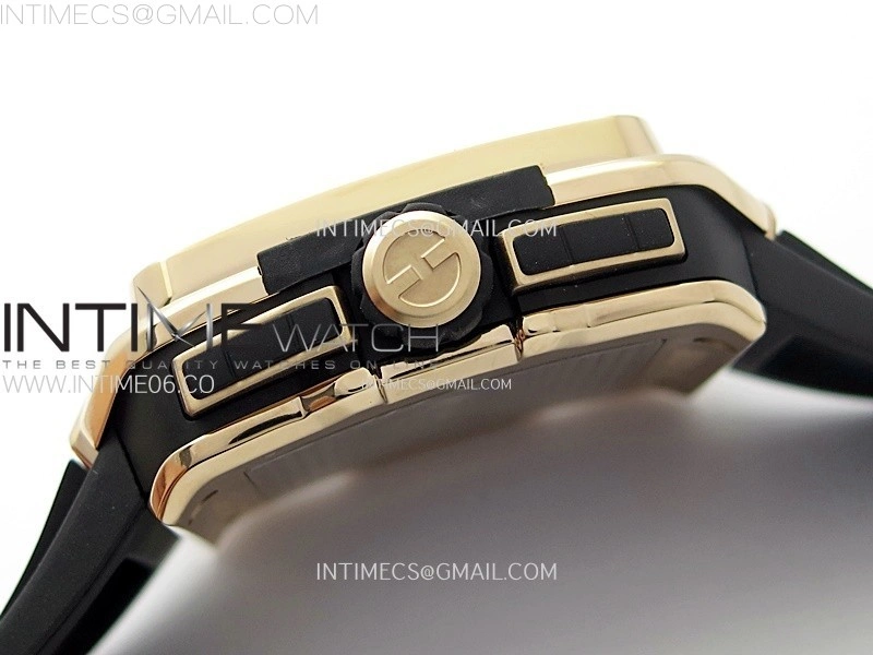 Square Bang Unico 42mm RG BBF 1:1 Best Edition Skeleton Dial on Black Rubber Strap A1280