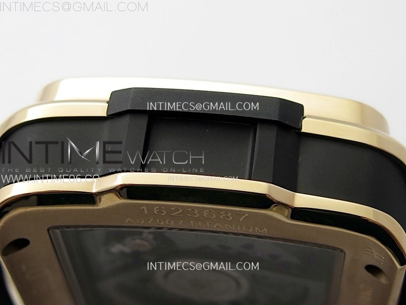 Square Bang Unico 42mm RG BBF 1:1 Best Edition Skeleton Dial on Black Rubber Strap A1280