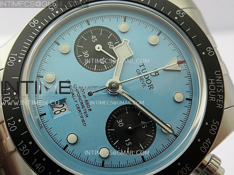 Black Bay Chrono M79360N SS ZF 1:1 Best Edition Tiffany Blue Dial On SS Bracelet DD7750