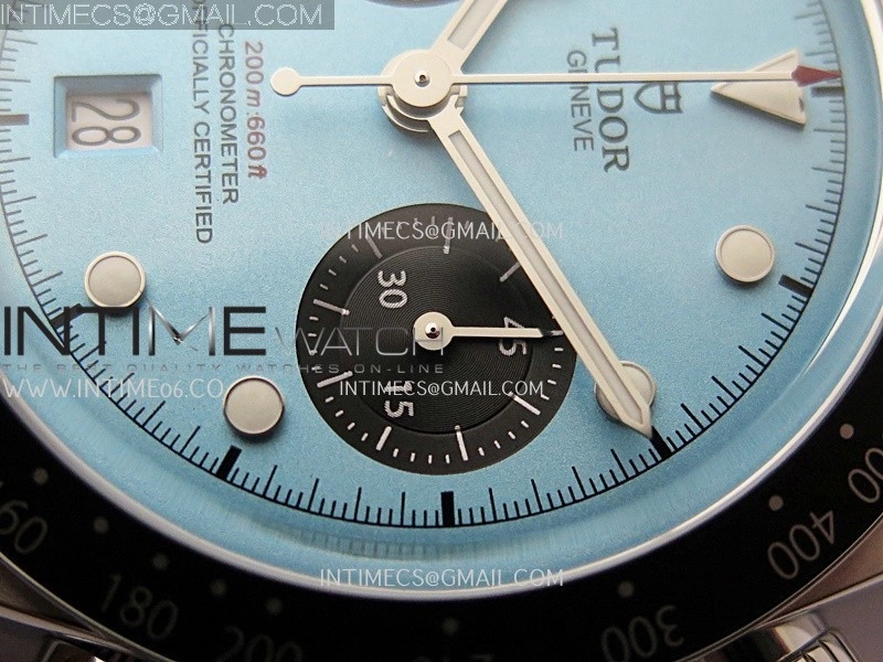 Black Bay Chrono M79360N SS ZF 1:1 Best Edition Tiffany Blue Dial On SS Bracelet DD7750