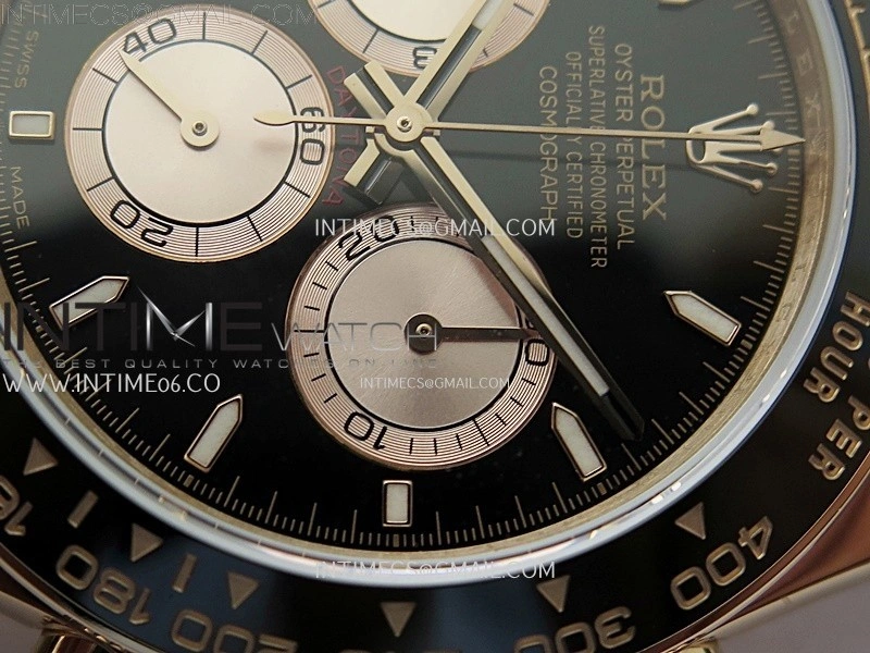 Daytona 126515 QF Gain Weight 1:1 Best Edition Black Dial RG Subdial Sticks Markers on Oysterflex Strap SH4131 V11