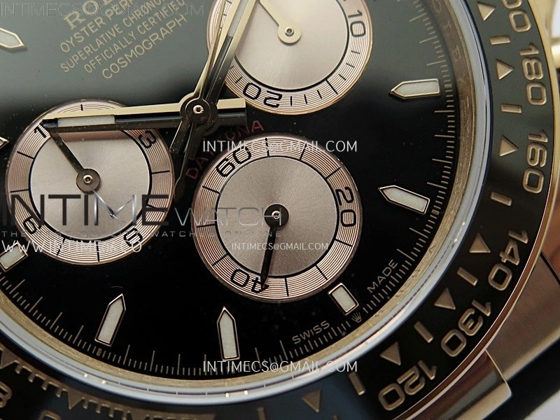 Daytona 126515 QF Gain Weight 1:1 Best Edition Black Dial RG Subdial Sticks Markers on Oysterflex Strap SH4131 V11