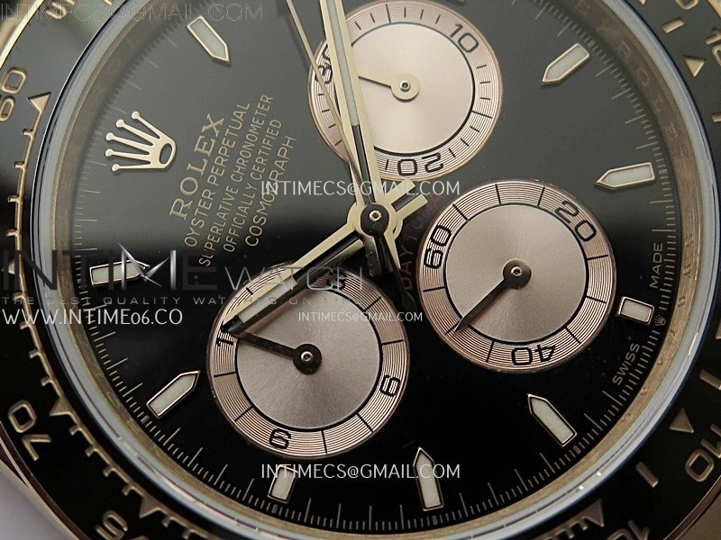 Daytona 126515 QF Gain Weight 1:1 Best Edition Black Dial RG Subdial Sticks Markers on Oysterflex Strap SH4131 V11