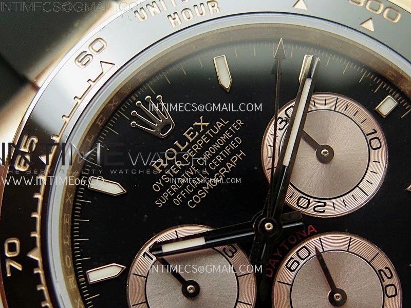 Daytona 126515 QF Gain Weight 1:1 Best Edition Black Dial RG Subdial Sticks Markers on Oysterflex Strap SH4131 V11