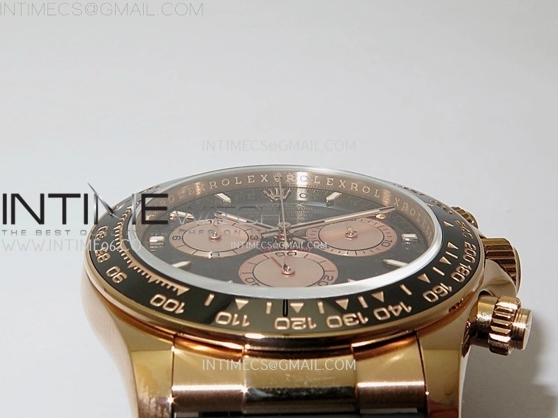 Daytona 126515 QF Gain Weight 1:1 Best Edition Black Dial RG Subdial Sticks Markers on Oysterflex Strap SH4131 V11