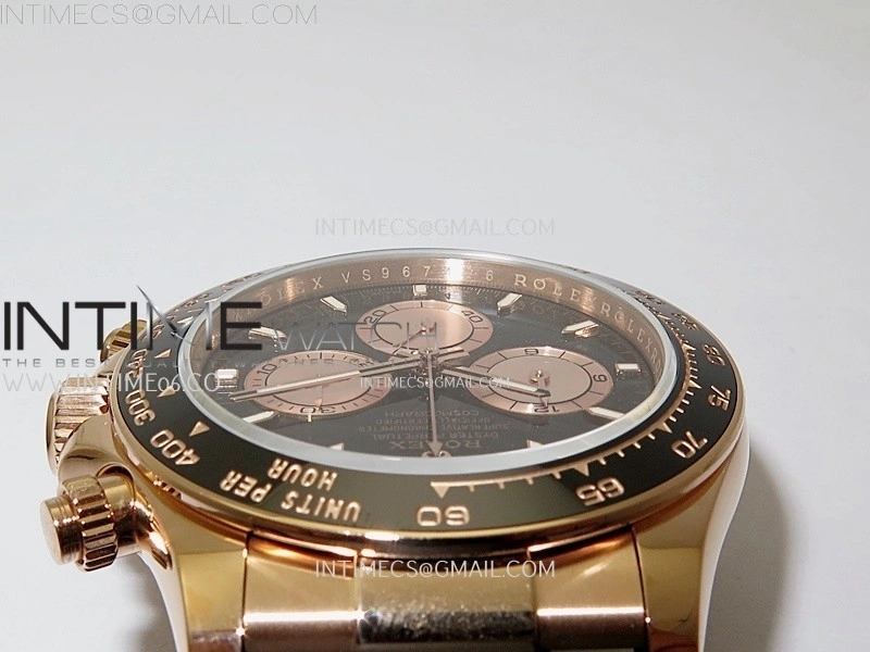 Daytona 126515 QF Gain Weight 1:1 Best Edition Black Dial RG Subdial Sticks Markers on Oysterflex Strap SH4131 V11