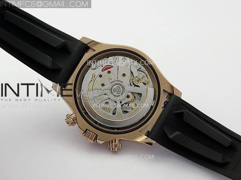 Daytona 126515 QF Gain Weight 1:1 Best Edition Black Dial RG Subdial Sticks Markers on Oysterflex Strap SH4131 V11