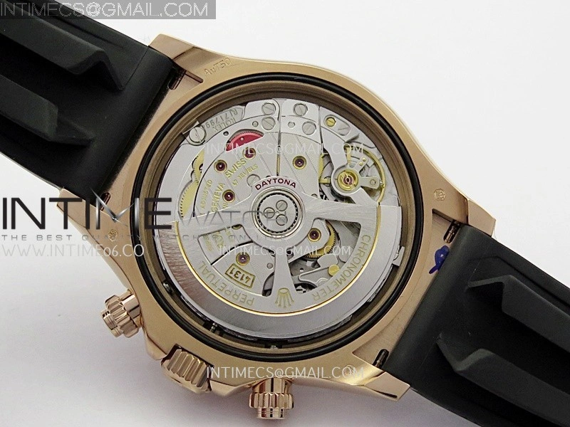 Daytona 126515 QF Gain Weight 1:1 Best Edition Black Dial RG Subdial Sticks Markers on Oysterflex Strap SH4131 V11