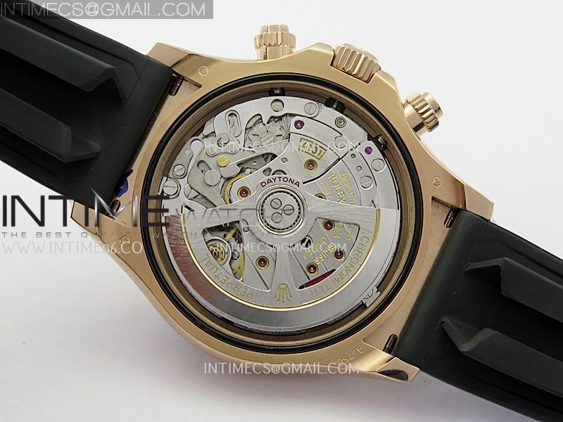 Daytona 126515 QF Gain Weight 1:1 Best Edition Black Dial RG Subdial Sticks Markers on Oysterflex Strap SH4131 V11